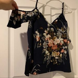 Floral off-shoulder flower blouse